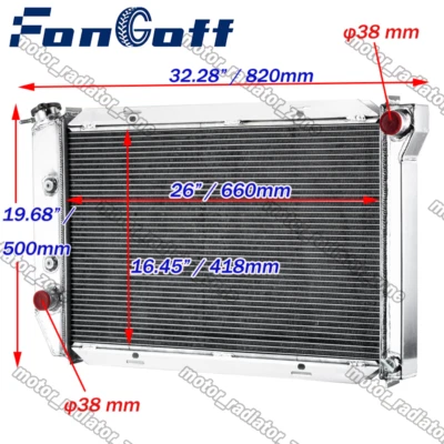 3 ROW Aluminum Radiator Fits Ford 1971-73 Mustang Fairlane Torino LTD Cougar V8 — 第 1/4 张图片