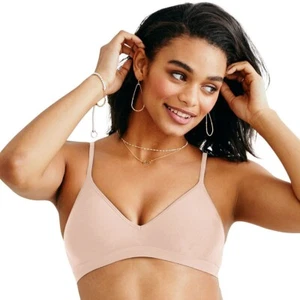 Hanes HU11 DHHU11 Wirefree Bra Small Beige - Picture 1 of 2