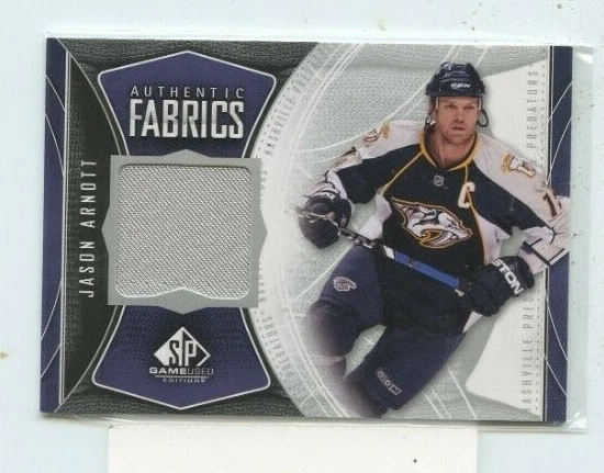 JASON ARNOTT 2009-10 Upper Deck SP GAME USED EDITION JERSEY RELIC #AF-JA - Image 1 of 1