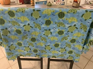 Sea Turtles decorative  Fringed Throw - Picture 1 of 5