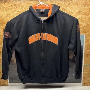Harley-DAvidson Motocicletas Cremallera Completa Sudadera con Capucha Suéter Para Hombre XL Forman HD Appleton - Imagen 1 de 12