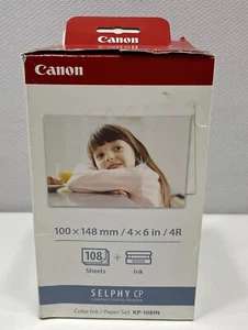 Canon Selphy CP 4x6 Farbe Tintenpapier Set KP-108IN 108 Blatt 3 Tintenwagen versiegelt - Bild 1 von 5