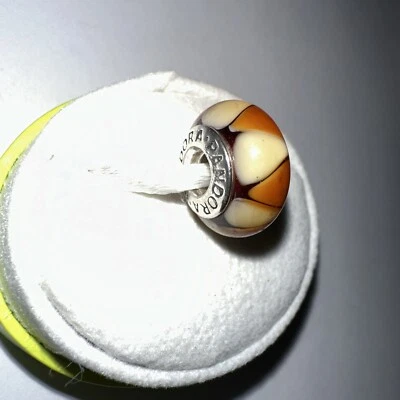 Pandora Dije de cuentas de cristal de Murano dos tonos marrón Foto 1 de 3