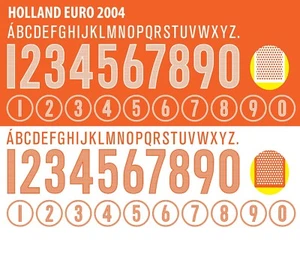 Name&Number Set For Netherlands EM 2004 Retro Home/Away Football Soccer - Bild 1 von 2