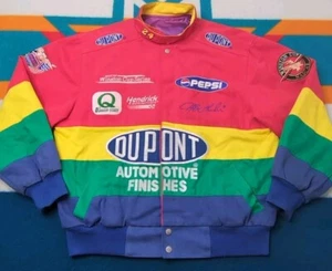 Vintage Jeff Gordon Jeff Hamilton Nascar Jacket Made In USA Satin Lined Medium - Picture 1 of 11