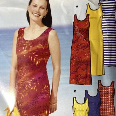 Simplicity Sewing Pattern 5998 Size A S M L XL Pullover Dress 2 Lengths & Bag - Image 1 of 4