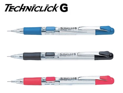 NOVO Lápis Mecânico Pentel Botão Lateral TechniclickG 0.5mm Japão Borracha PD305T - Imagem 1 de 4