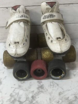 Patines Sure Grip International Boxer Quad Speed Damas Talla 5 Oro Blanco Foto 1 de 4
