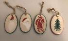 Buttermilk Acres Stoneware Inc Youngstown OH Set of 4 Ornaments Hand Painted