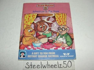 Teddy Ruxpin Adventure In The Snow Paperback Book 1987 Quaker Oatmeal Promotion - Imagen 1 de 3