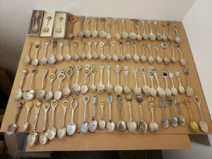 Souvenir Spoons. 3 3/8" - 4 3/4". Lot Of 82 - Picture 1 of 13
