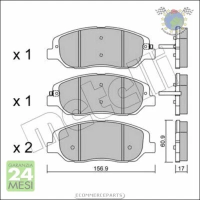Kit Pastiglie freno Metelli per HYUNDAI SANTA FE SSANGYONG KORANDO - Immagine 1 di 3
