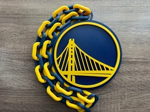 Golden State Warriors Oversized Necklace, Pendant - Picture 1 of 6