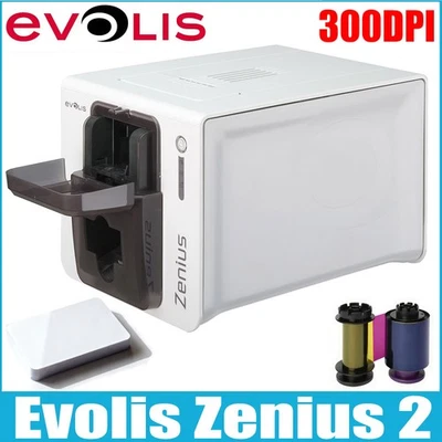 Evolis Zenius2 300dpi Single-Sided ID Card Printer Professional ID Card USB Port - Image 1 of 4