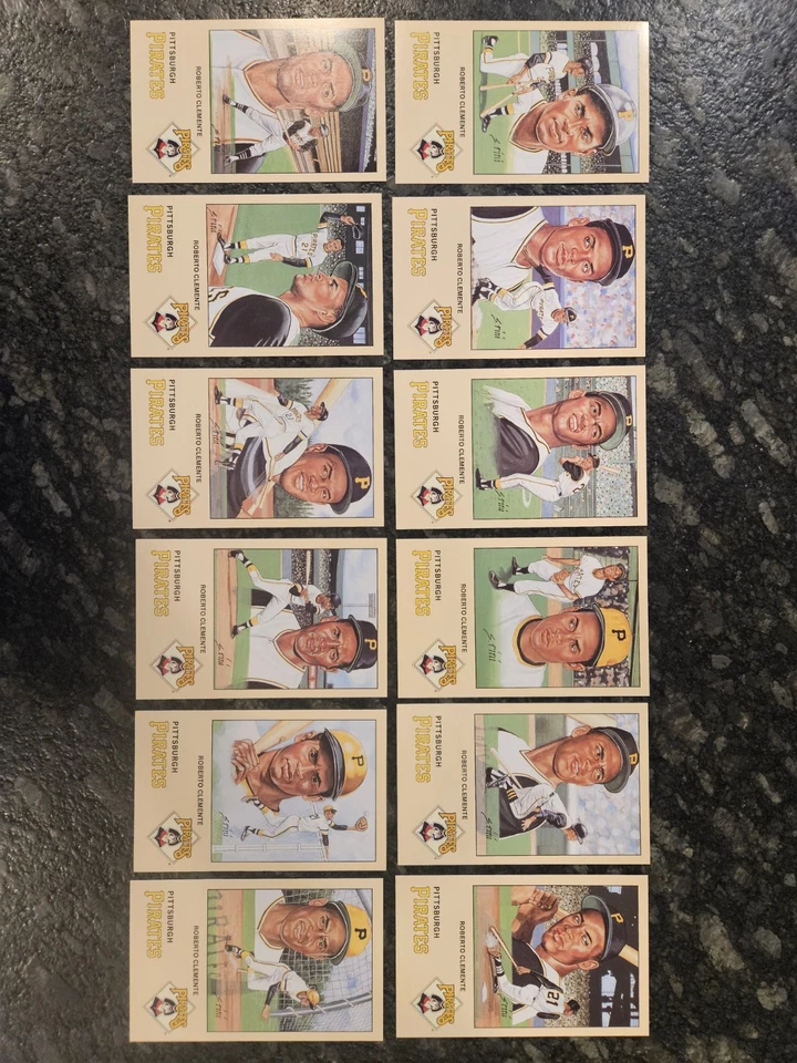 Roberto Clemente Pittsburgh Pirates Susan Rini Postcard 12 Card Set - Image 1 of 3