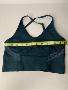 Lululemon Women’s Bonded Longline Bra Dark Teal Green No Size Dot No Pads W28225 - Picture 1 of 11