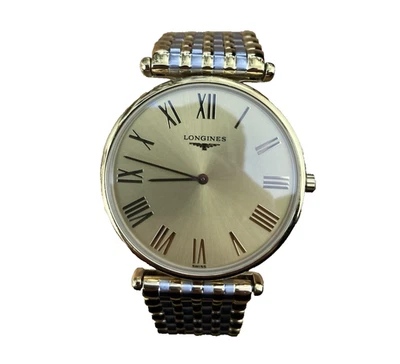 浪琴表 Grand Classic L4 635 2 白色表盘石英男女通用手表蝴蝶扣 — 第 1/4 张图片