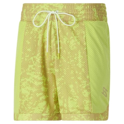 Pantalones cortos deportivos informales amarillos PUMA Stewie X Earth para mujer 62227101 Foto 1 de 2