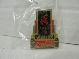 Atlanta 1996 Summer Olympics Games Coca-Cola Sponsor Red Vintage Lapel Pin - Picture 1 of 2