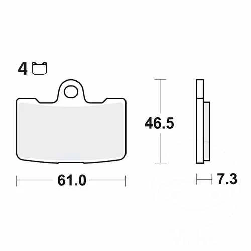 TRW Bremsbeläge gesintert MCB810SV passend für Buell XB12SX 1200 2010 - Bild 1 von 1