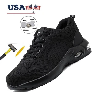 Mens Composite Toe Cap Work Boots Construction Work Shoes Sneakers Safety Shoes - Picture 1 of 31