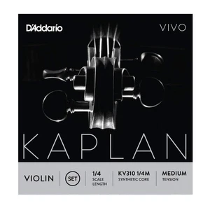 D'Addario Kaplan Vivo Violin Strings, KV310, 1/4 meter, Medium Tension, Set (Off - Picture 1 of 5