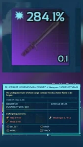 BLUEPRINT SWORD 284.1% JOURNEYMAN ARK  ASCENDED PVE  PC/XBOX/PS5 - Picture 1 of 2