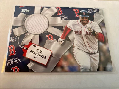 2019 Topps Holiday Walmart Mega Exclusive JD Martinez Relic Card Boston Red Sox - Image 1 of 2