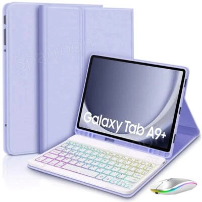 For Samsung Galaxy Tab A9 Plus 11" 2023 Tablet Smart Case Backlit Keyboard Mouse - Image 1 of 4