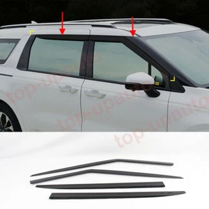 Black Side Window Vent Visor Sun Rain Deflector Guard For Kia Carnival 2021-2023 - Picture 1 of 8