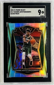 2020-21 PANINI SELECT #117 GIANNIS ANTETOKOUNMPO SILVER PRIZM SGC 9 MT - Picture 1 of 3
