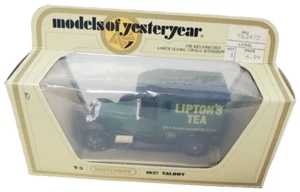 Models of Yesteryear. Matchbox. Y-5. 1927 Talbot. Lipton's Tea. Delivery Truck - Picture 1 of 4