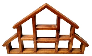 VTG Large 23" Wood Wall Shelf House Knickknack Display Hanging Curio Cubby Cabin - Picture 1 of 5