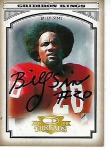 BILLY SIMS 2006 FIRMADO DONRUSS GRIDIRON KINGS ""EDICIÓN DEL JUGADOR"" H78 - OKLAHOMA - Imagen 1 de 1
