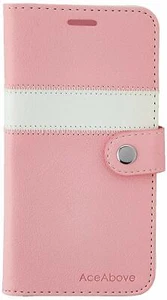 AceAbove Premium PU Leather Flip Cover for Samsung Galaxy S6 Edge - Pink - Picture 1 of 3