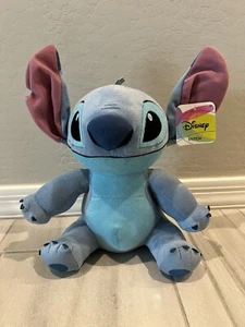 Disney Lilo & Stitch Med Large Blue Alien 13" Soft Toy Stuffed Plush Animal - Picture 1 of 4