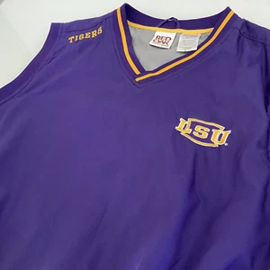 Red Oak LSU Tigers Men's Performance Microfiber Wind Vest Size Large Collegiate - Picture 1 of 9