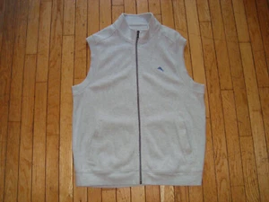 TOMMY BAHAMA MEN'S 100% COTTON ZIP UP SWEATER VEST SIZE MEDIUM HARDLY WORN! - Picture 1 of 11