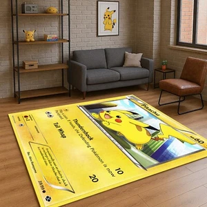 Pikachu Pokémon Card Rug, Pokémon Rug, Pikachu Rug, Game Pokemon Card Rug, Gift - Picture 1 of 10