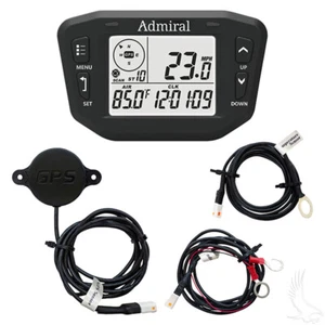 Golf Cart Admiral Digital GPS Multi Function Speedometer w/Steering Column Mount - Picture 1 of 10