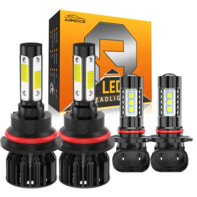 Para Ford Expedition 1997 1998 4 puertas 4x luces delanteras LED + luz antiniebla Foto 1 de 4