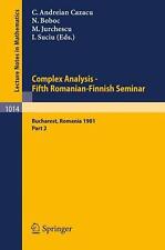 Complex Analysis - Fifth Romanian-Finnish Seminar. Proceedings of the Seminar He