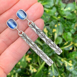Fashion Drop Earrings Women 925 Silver Blue Cubic Zircon Jewelry Gift A Pair/set
