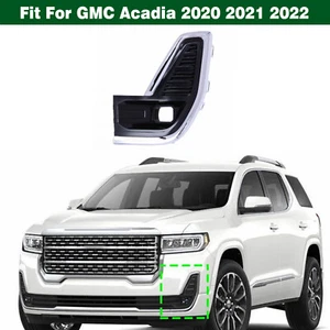 Left Front Bumper Grille Fog Light Cover Chrome Trim For GMC Acadia 2020-2022 - Picture 1 of 12