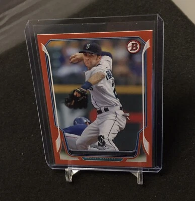 Nick Franklin Orange 2014 Bowman card 195 Seattle Mariners 029/250 - Image 1 of 2