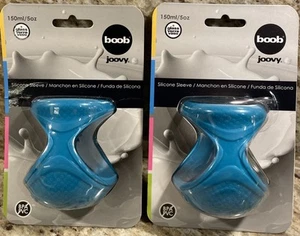 Set Of 2 New Joovy Boob 5oz Bottle Sleeve BLUE in Color Silicone - Picture 1 of 2