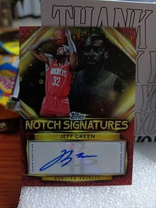 2025-26 Topps Notch Signatures Jeff Green AUTO HOUSTON ROCKETS #TNS-JG - Picture 1 of 2