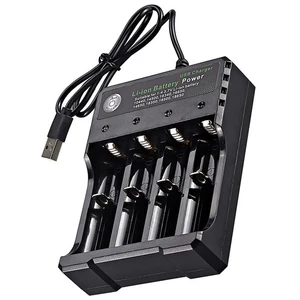 4-Slots USB Battery Charger For Rechargeable Lithium Li-ion Batteries 3.7V - Picture 1 of 6