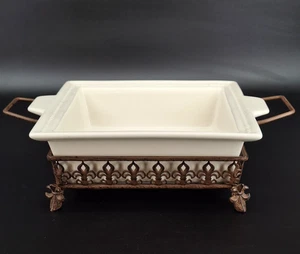 Cooks JCPenney Home Stoneware Casserole Baking Dish with Metal Stand - Picture 1 of 15