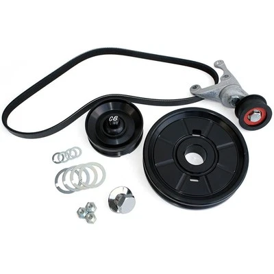 CB Performance Serpentine Belt Kit OE Style Pulley, Anodised Black Beetle - Image 1 of 4